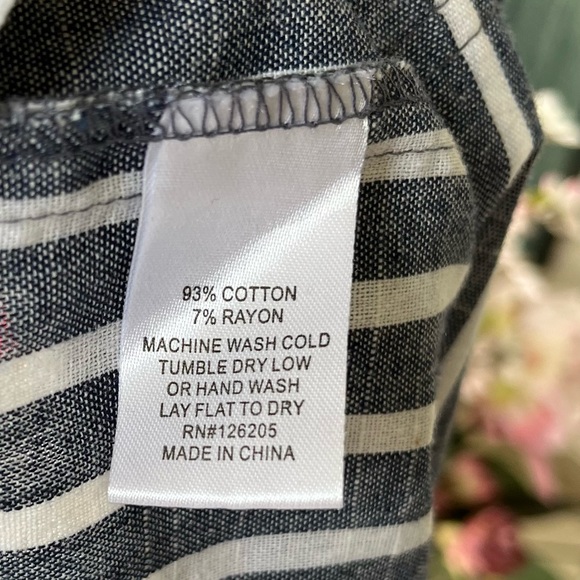 •Just Living• Striped Faux Wrap Skirt - Size Small - Picture 7 of 8